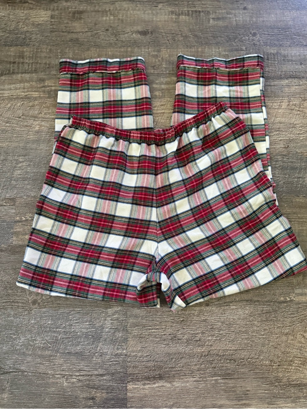 Pottery Barn Kids Plaid Pajama Pants Adult Medium Red Tartan Lounge Sleepwear